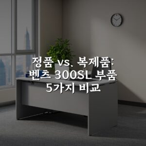 정품 vs. 복제품: 벤츠 300SL 부품 5가지 비교