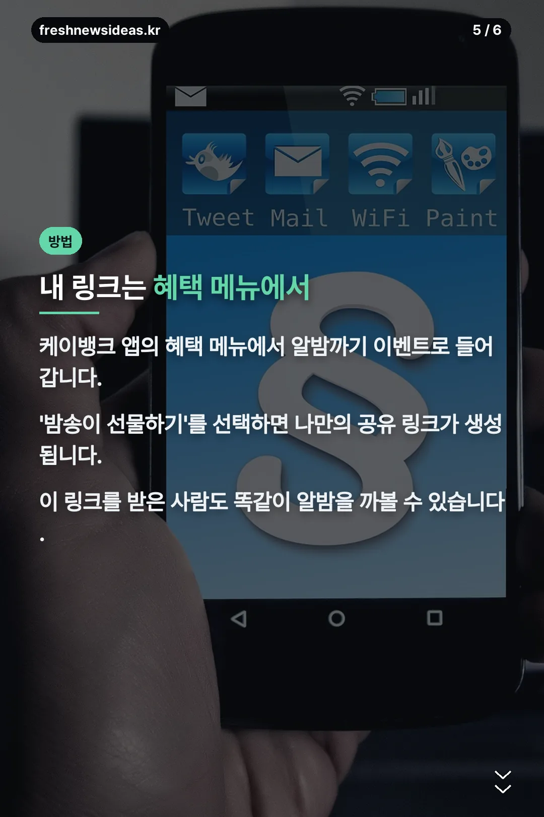 밤송이 선물하기 방법