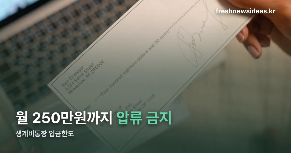생계비통장 입금한도 정리 썸네일