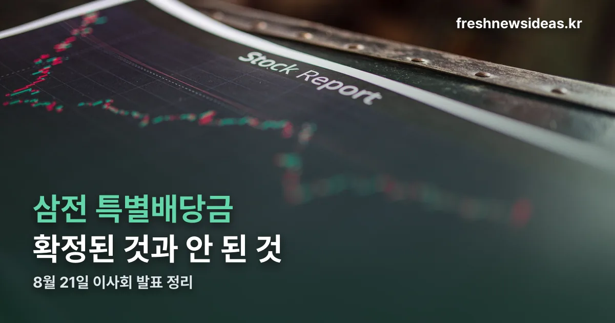삼전 특별배당금 정리 썸네일